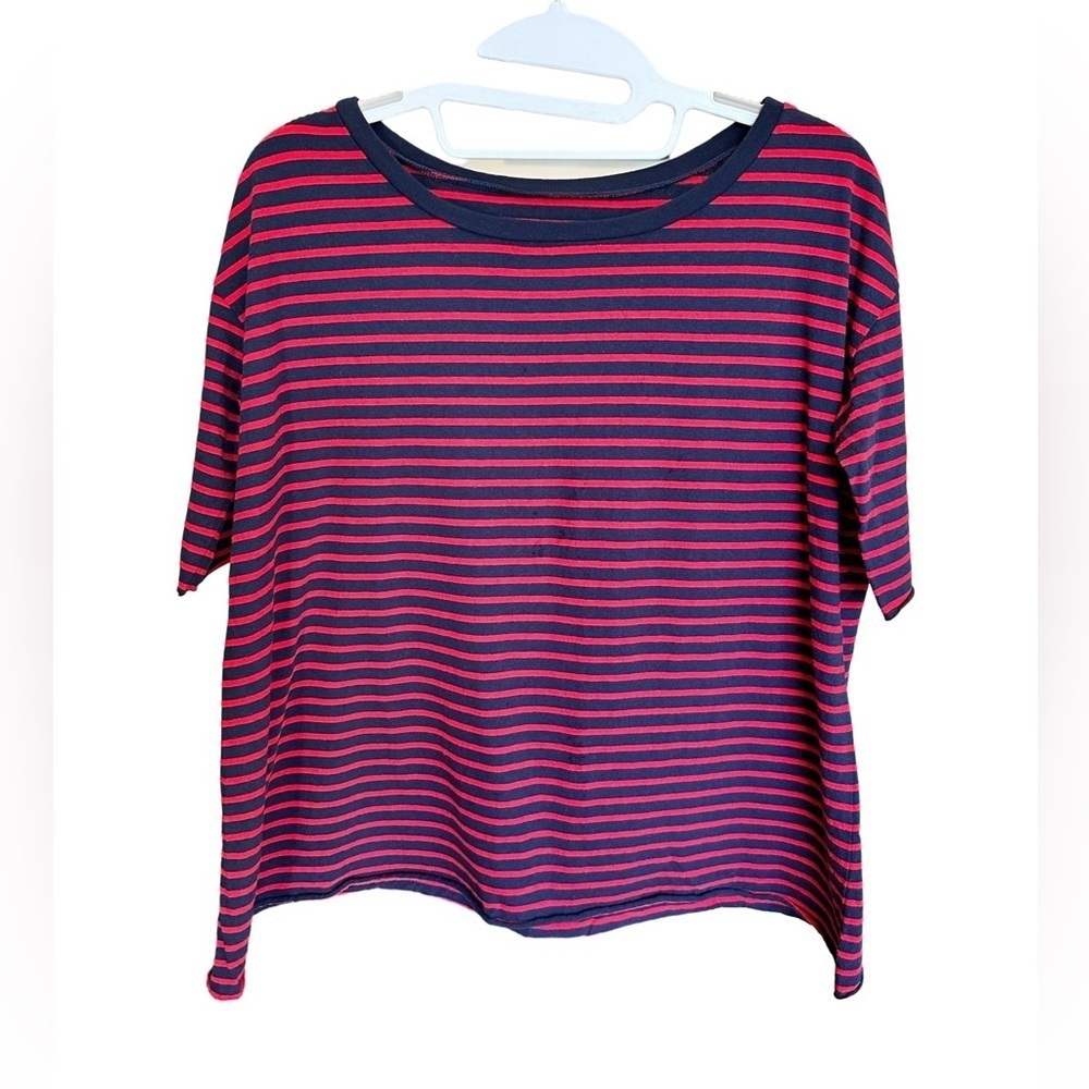 Frank & Eileen NWOT Tee Red/Navy Stripe Size S